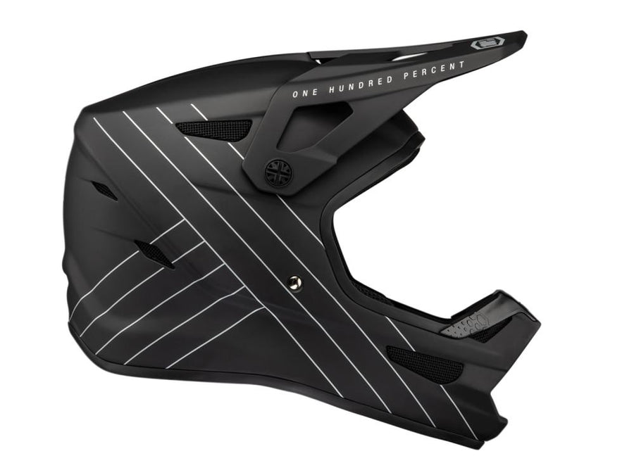 100% Status youth helmet YS black - leichter Fullface-Kinderhelm mit maximalem Schutz