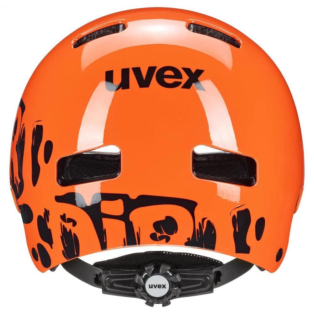 uvex kid 3 SMU Kinder-Fahrradhelm orange 51-55cm, Hardshell, 10 Belüftungsöffnungen, IAS, Monomatic.