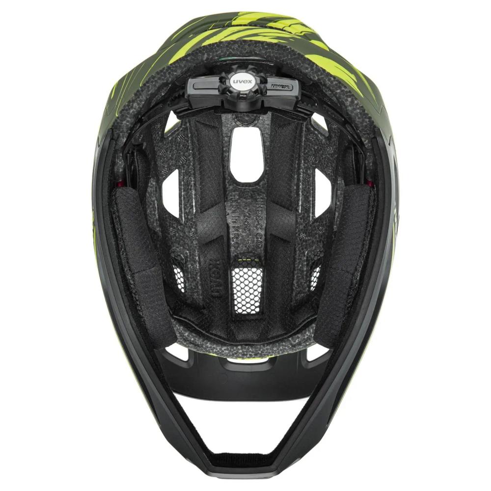 uvex react jr. Fullface Kinder-Fahrradhelm 52-56 cm dark olive matt