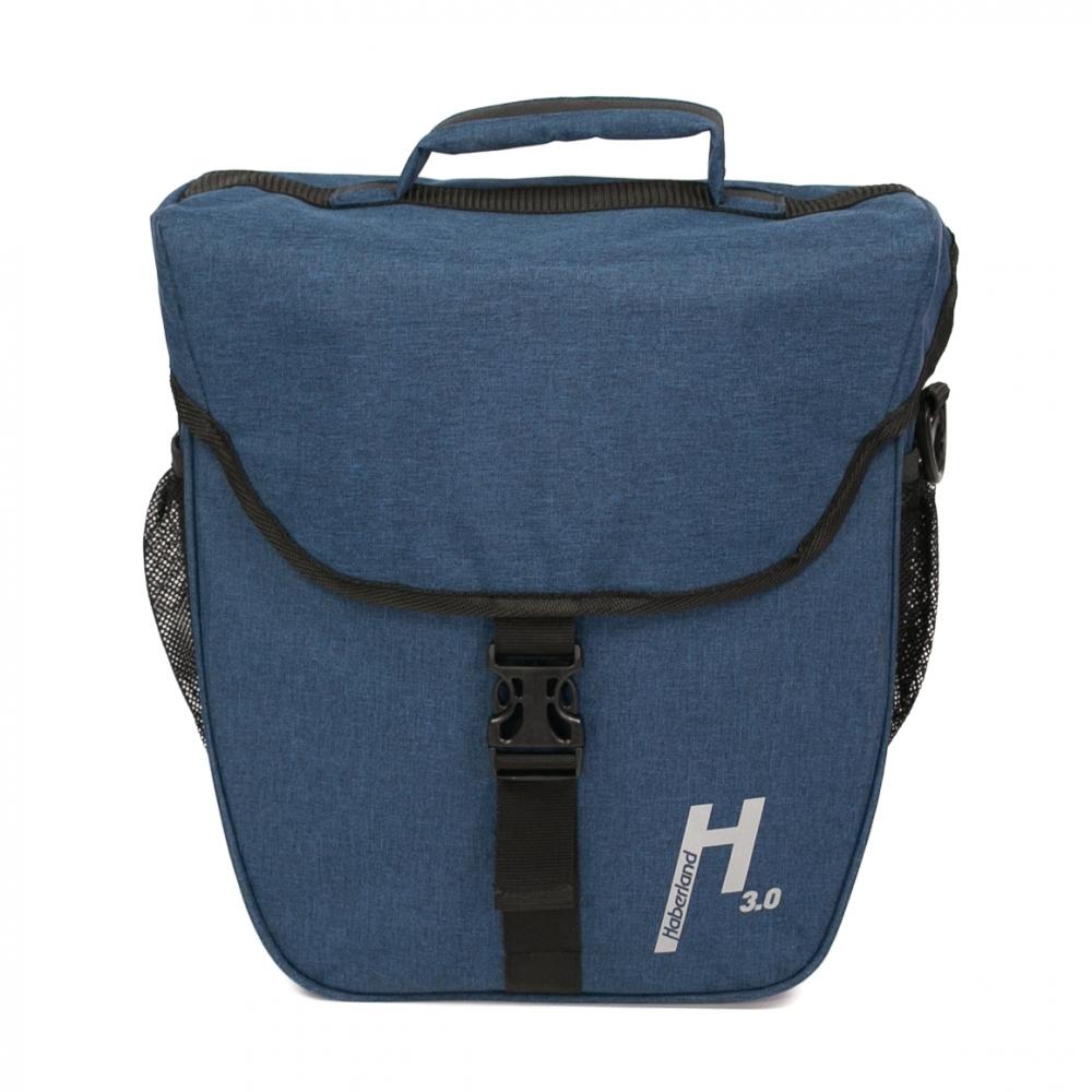 Haberland Einzeltasche 14l Basic 3.0 blau - praktische Fahrradtasche mit klappbarem Volumen