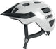 ABUS Fahrradhelm MoTrip shiny white M 54-58 Zentimeter - MTB-Helm mit In-Mold, Zoom Spin Verstellsystem, Visier und hoher Schutzpassform