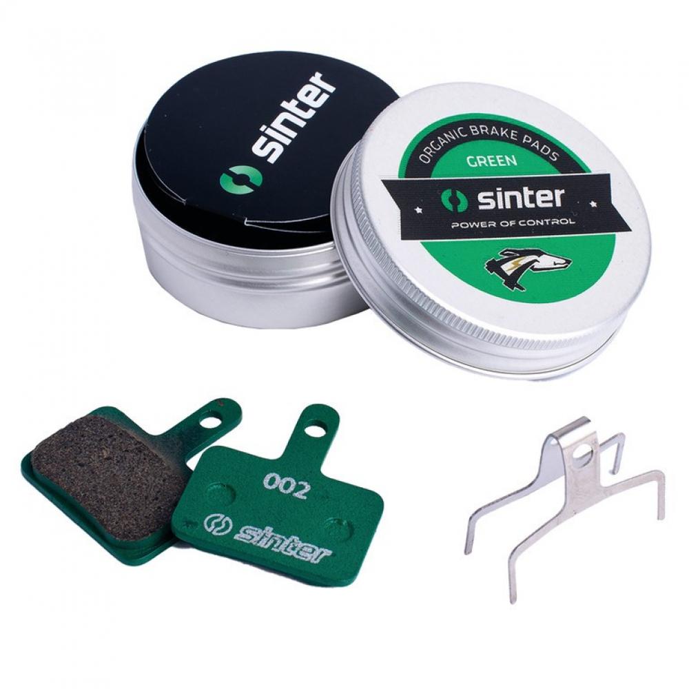 Scheibenbremsbelag Sinter 002 Shimano B Organisch, Mtb Race, Grün, Set, In Dose