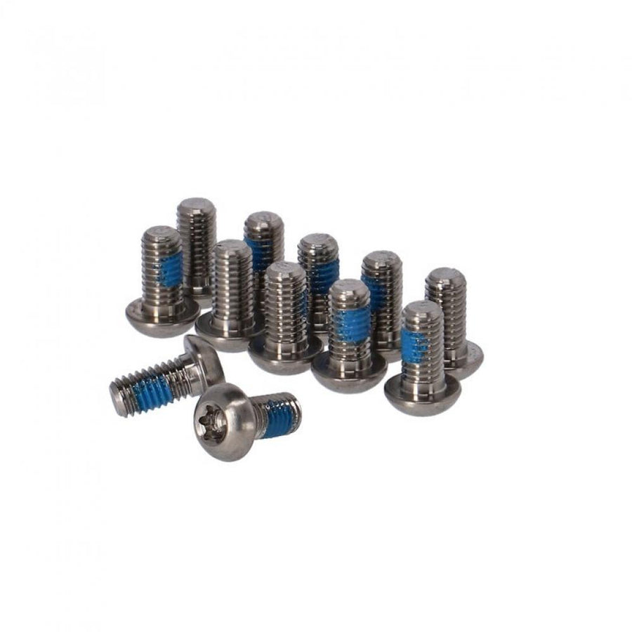SRAM Titan-Rotorschrauben T25 (12 Stk.) mit blauer Gewindesicherung für sichere Scheibenmontage.