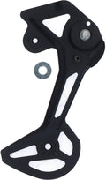 Schwarzes SHIMANO Kettenleitblech für RD-M8130-SGS Schaltwerk (SGS-Typ) mit Unterlegscheibe.
