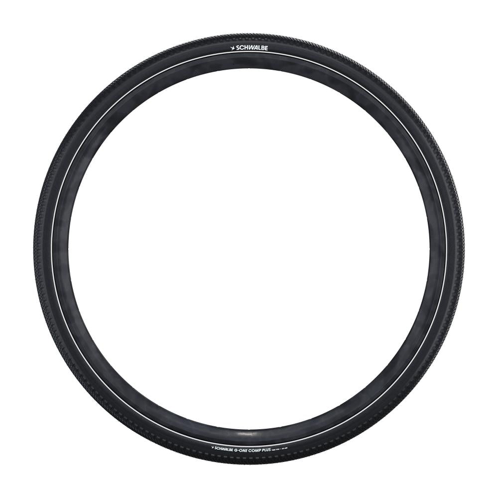 Schwalbe G-One Comp Plus Drahtreifen 45mm Schwarz, pannensicherer Gravelreifen mit ActPunctureGuard.