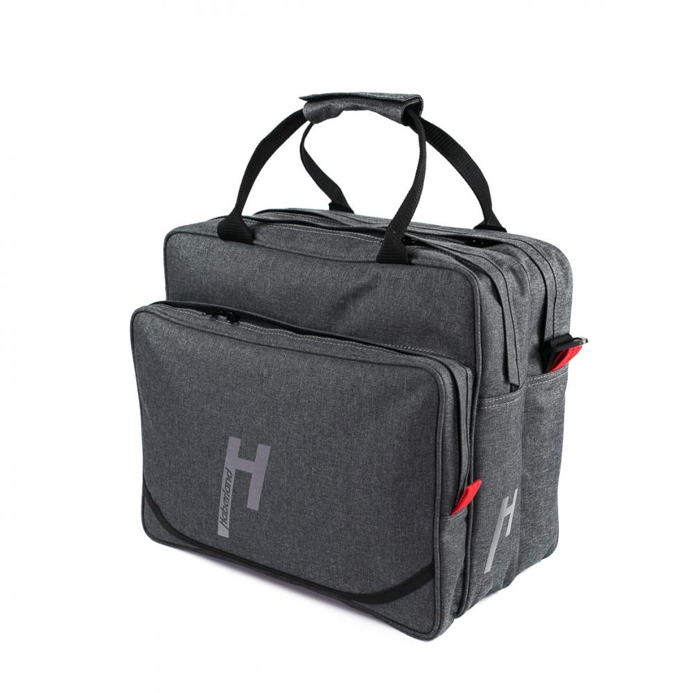 Haberland Frontträger-Tasche Office anthrazit - geräumige Laptop- & Bürotasche für KLICKfix