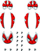 Sidi Sohle SRS Carbon-Ground für Drako1+2/Tiger/Jarin 45-48 Rot - leichte, griffige Ersatzsohle