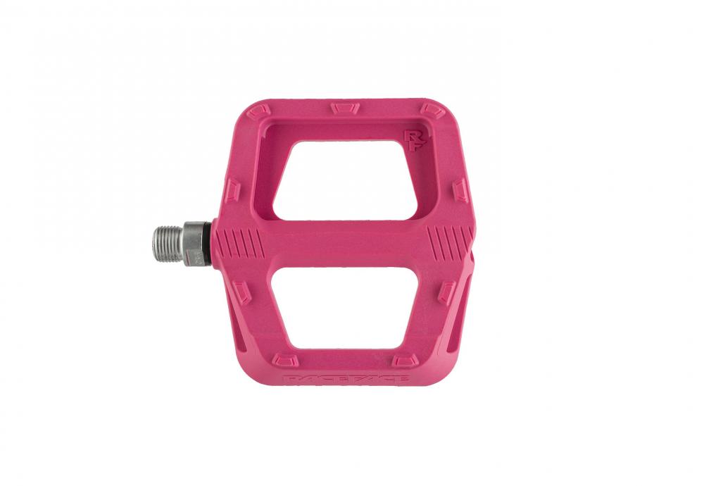 Race Face Ride Plattform-Pedal, magenta lila - robuster Grip für Trail & Alltag