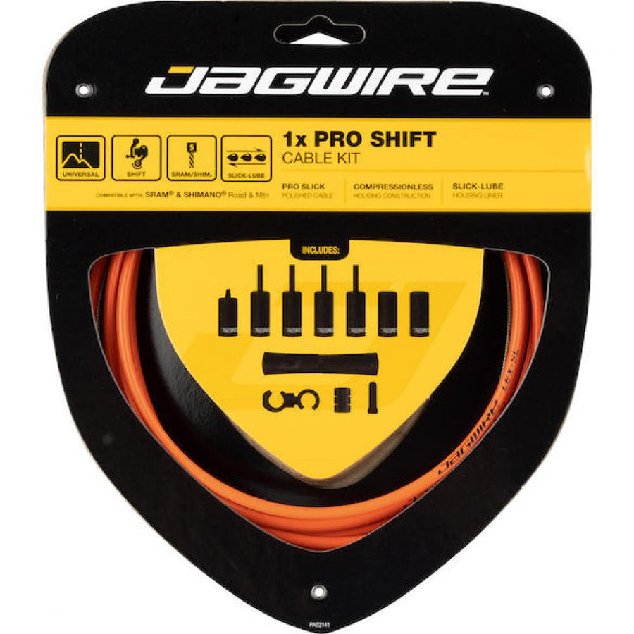 Jagwire Pro Shift 1-fach Schaltzugset Orange - Überragende Performance für MTB & Rennrad