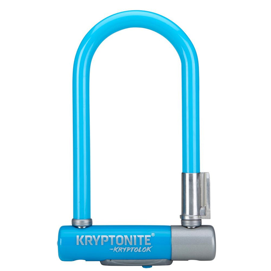 Kryptonite KryptoLok Mini-7 Bügelschloss 17,8 x 8,2 Zentimeter 12,7 Millimeter blau inkl. FlexFrame-U Halterung
