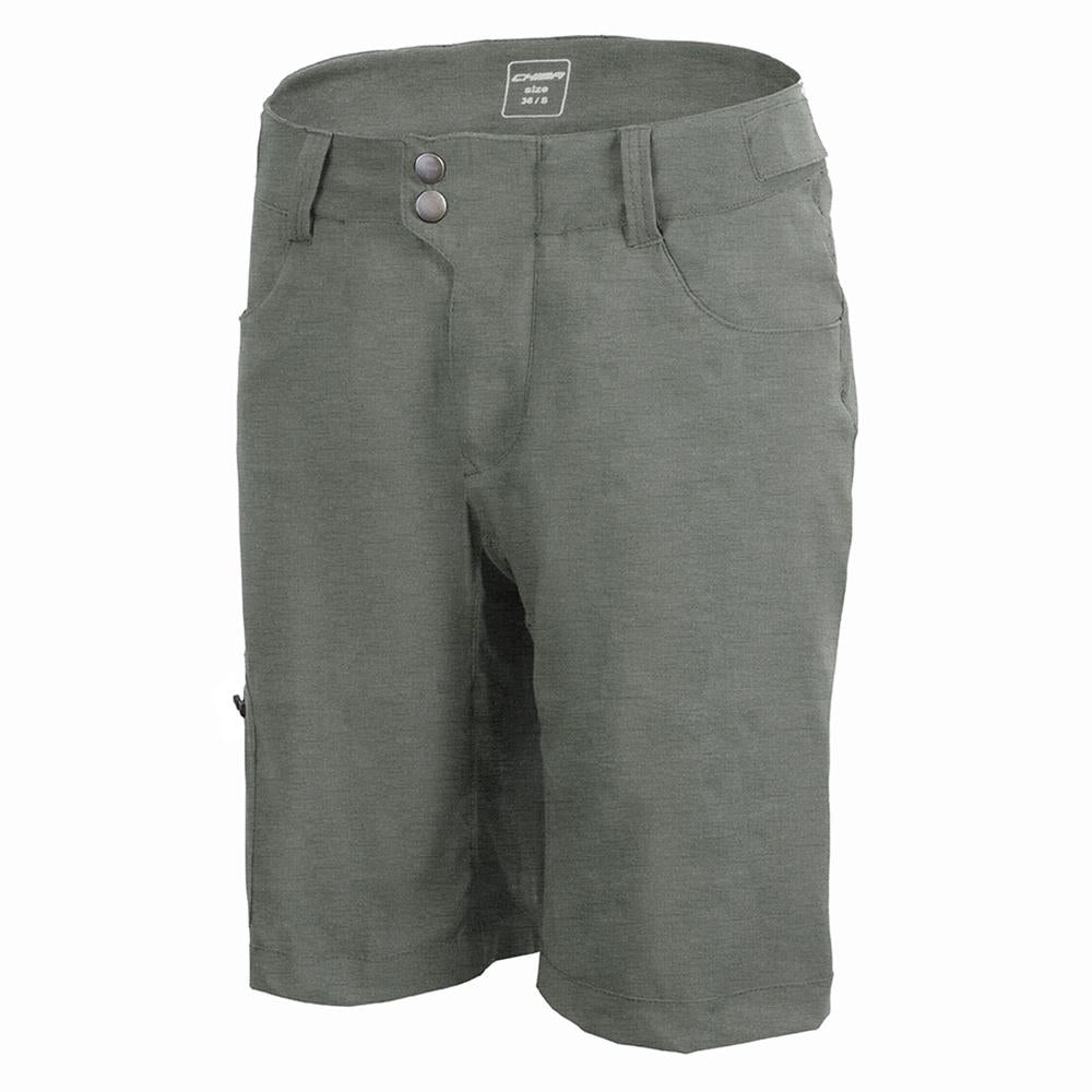 CHIBA Baggy Pants mit Innenhose Lady - XS, anthrazit/schwarz, mit Sitzpolster