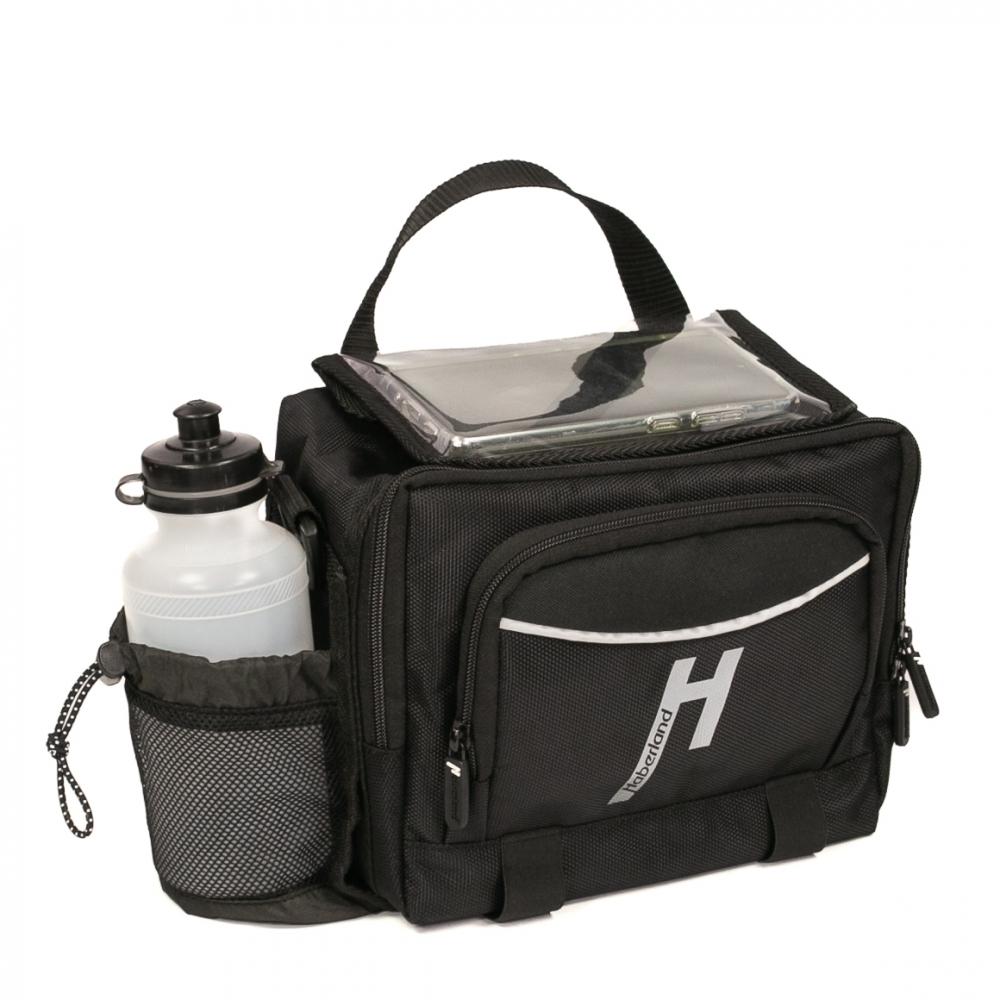 Haberland Lenkertasche 6l Bottle schwarz - praktische Fronttasche mit KLICKfix