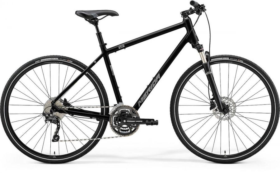 Merida CROSSWAY 300 HP3 S (47) Schwarz/Silber - komfortables Crossrad für Alltag und Tour