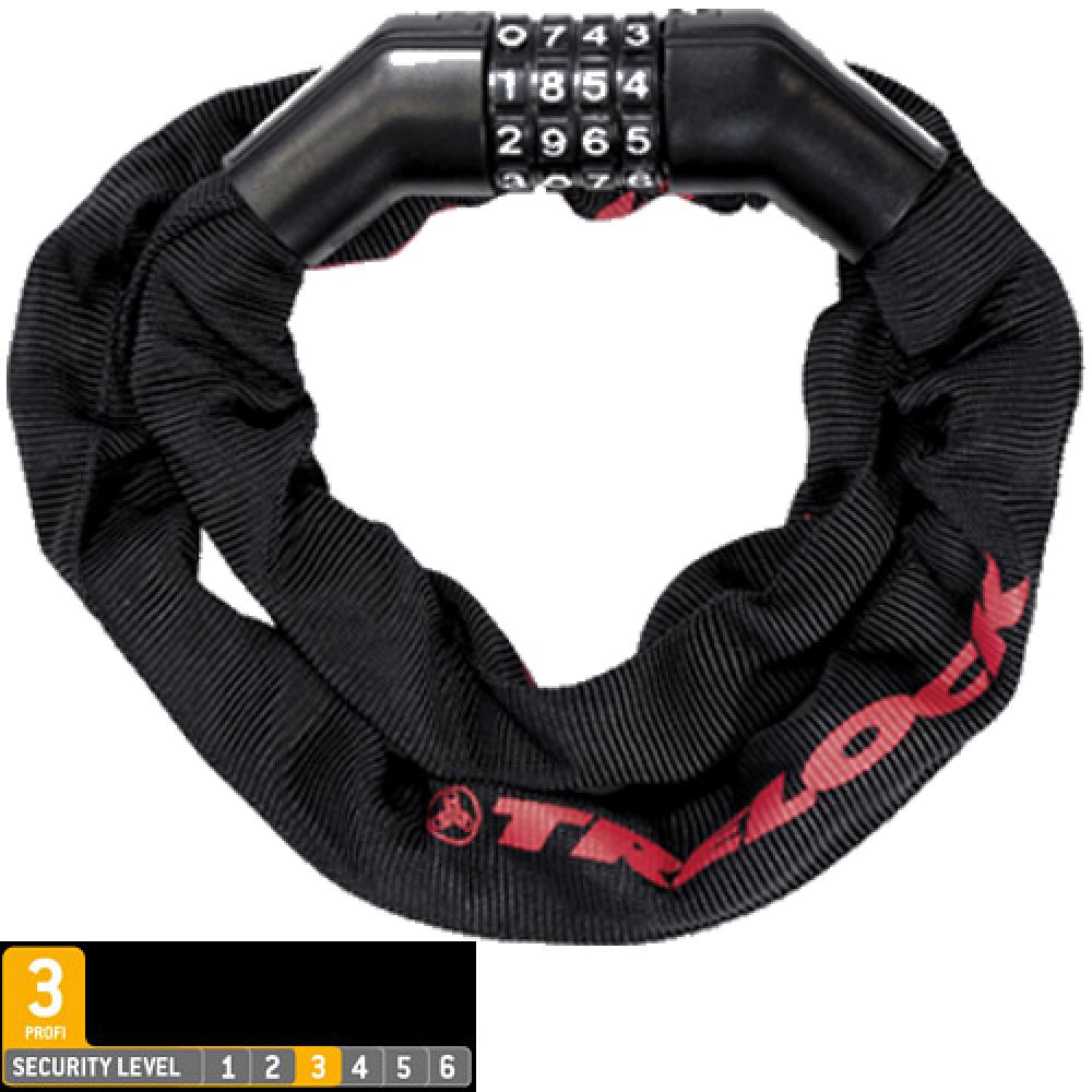 TRELOCK Kettenschloss BC 360 110-6 Code 360 - flexibles Fahrradschloss mit Zahlencode