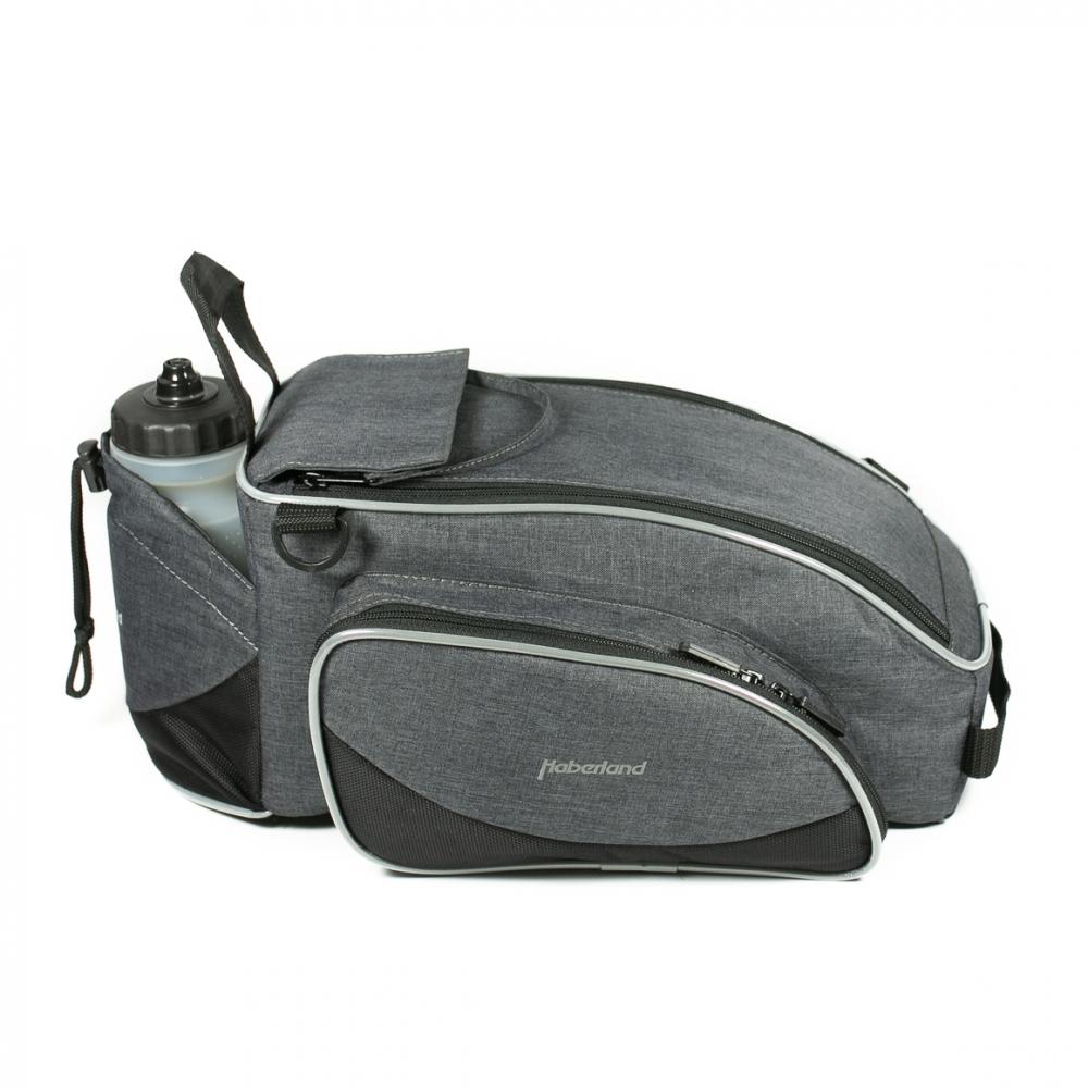 Haberland Gepäckträgeraufsatztasche Flexibag XL beige - erweiterbare Racktime 2.0 Fahrradtasche