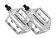 Messingschlager BMX Pedale 1/2 Zoll Aluminium silber - rutschfeste Plattformpedale mit Alu Rahmen - 1 Paar