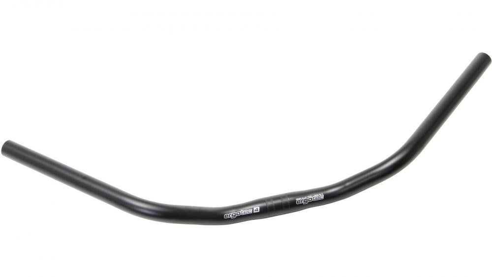 Ergotec City Cruiser Lenkerbügel schwarz aus Stahl, 25,4 mm Klemmung, 635 mm breit mit 42 Grad Biegung.