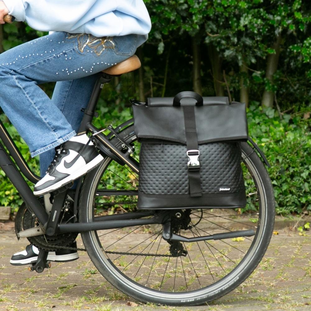 Haberland Einzeltasche Melan I schwarz - robuste Gepäckträgertasche für Alltag und Tour