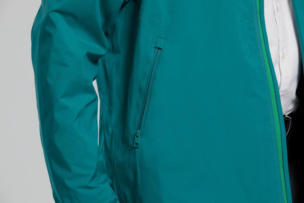 Basil Skane Herren Regenjacke teal green, wasserdicht & atmungsaktiv, ergonomisch, reflektierend, helmtauglich.