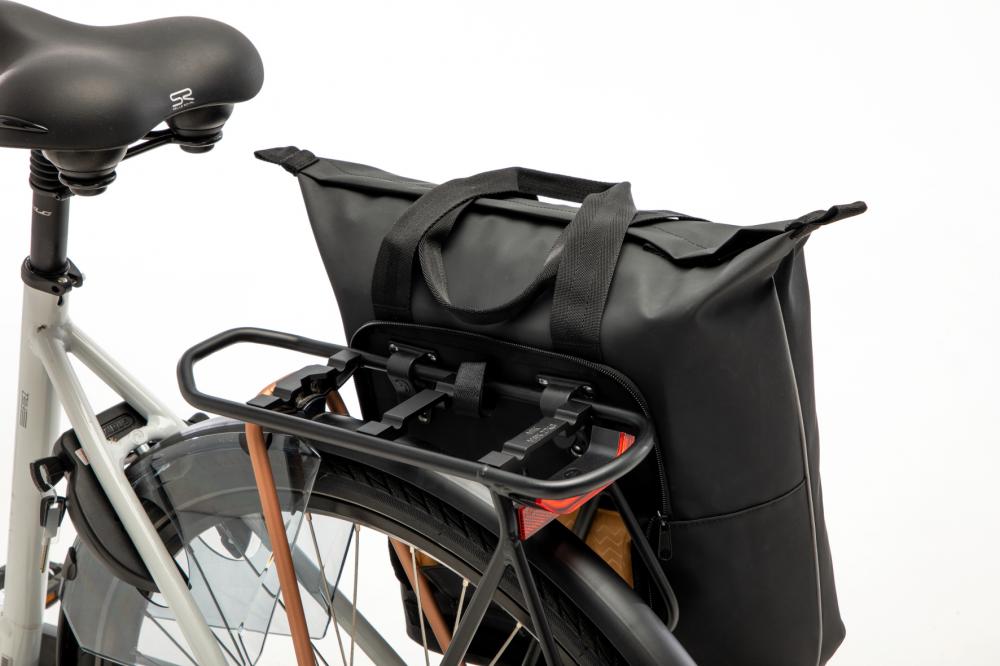 New Looxs Odense Kota Black 18L Black - stylische Fahrrad Einkaufstasche für Alltag und City