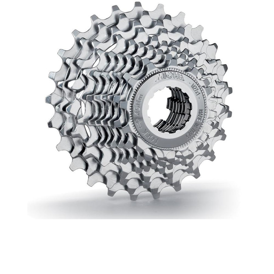 Miche Primato 10-fach Fahrradkassette 12-23Z für Campagnolo, silber. Made in Italy.
