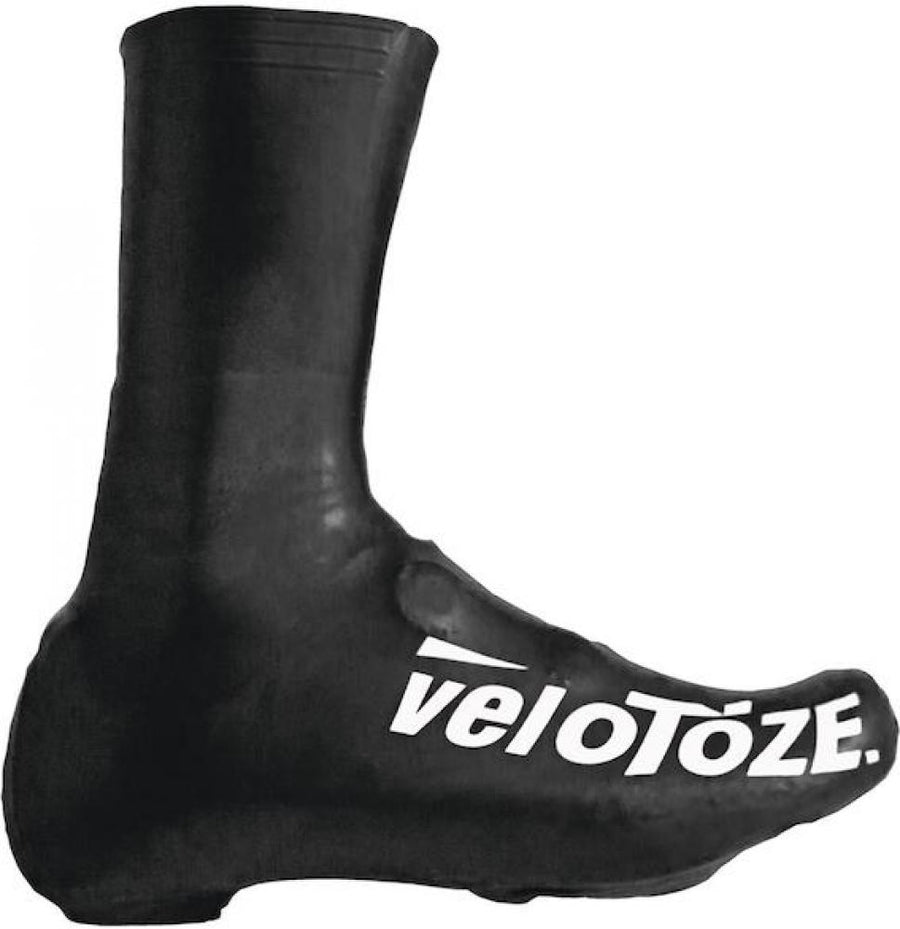 VeloToze Überschuh 2.0 lang schwarz XL - wasserdichter Aero-Überschuh für Rennradfahrer