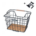 Basil Nordland MIK Fahrradkorb 23L schwarz/natur Stahl/Bambus MIK 2.0 System.