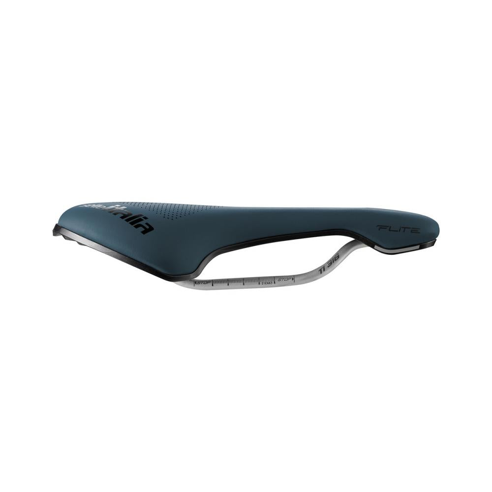 Selle Italia Flite Boost Gravel TI 316 Superflow S3 blau - speziell für Gravelbikes, leichte Carbon-Composite-Schale, TI 316-Gestell, Superflow-Aussparung, vibrationsdämpfend