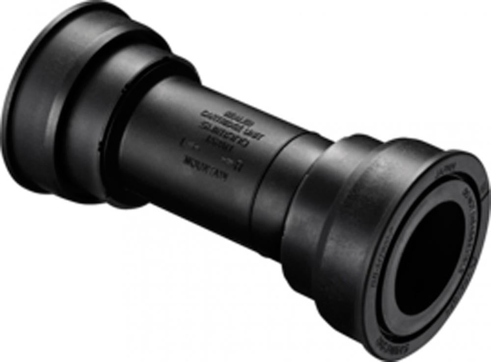 Schwarzes SHIMANO MT800 Press-Fit Innenlager für langlebigen und präzisen Antrieb.