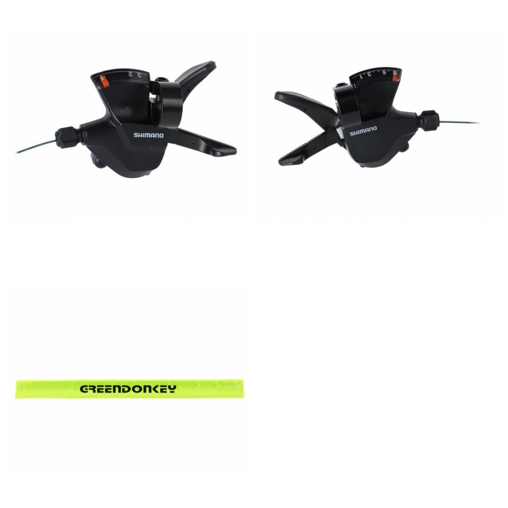 Shimano 1x Schalthebel Altus SL-M315 3-fach links + 1x Schalthebel rechts + 1x Greendonkey Reflexband