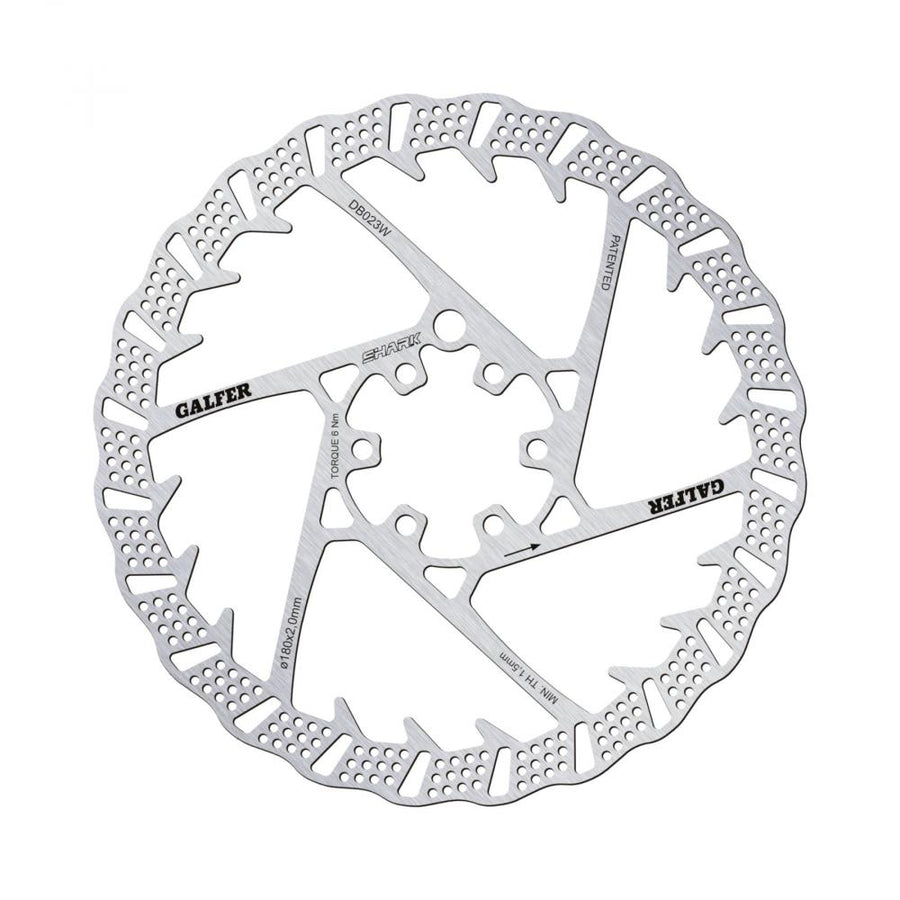 Galfer MTB Shark Bremsscheibe 6-Loch Ø 180 mm - Leichtgewicht mit Shark Fins