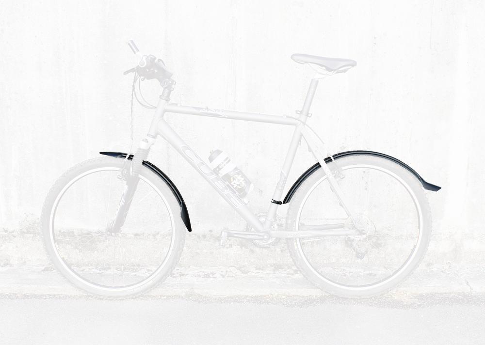 SKS Velo 65 Mountain Schutzblech-Set für 26 und 27,5 Zoll Fahrräder, robustes Design für Reifenbreiten bis 2,35 Zoll.