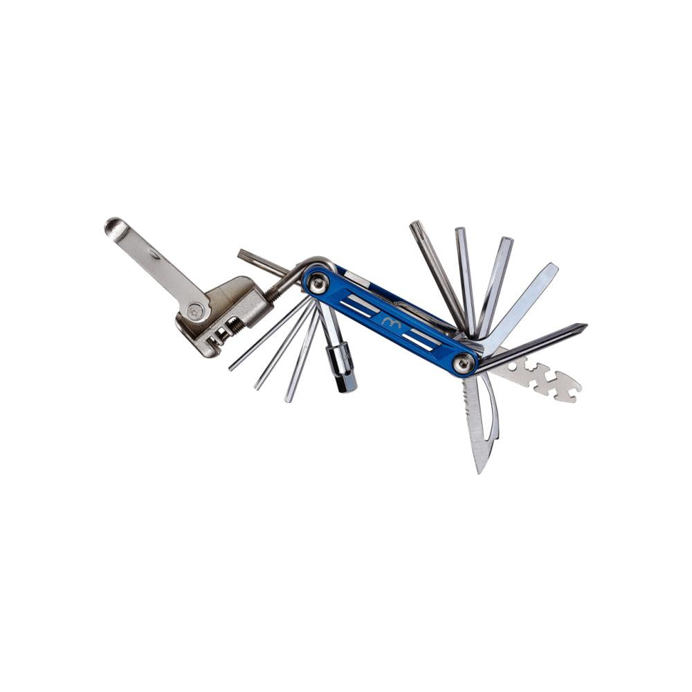 BBB Cycling Werkzeugkit PrimeFold XL blau/silber XL blau - kompaktes Multitool für unterwegs