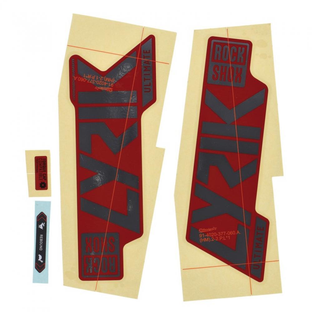RockShox Gabel Decal-Kit Lyrik Ultimate 27|29 Zoll 11.4018.105.050 gloss Polar-Folie für rot