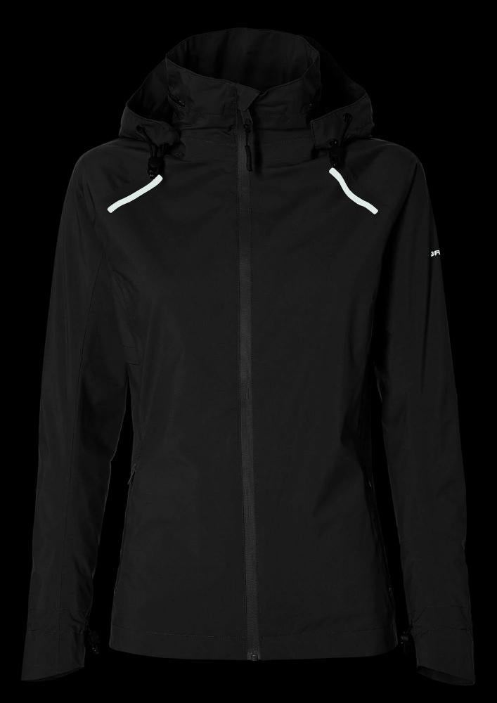 Basil Skane Damen Regenjacke schwarz, wasserdicht, atmungsaktiv, tailliert, reflektierend, helmtauglich