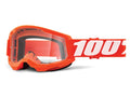 100% Strata 2 Goggle - Clear Lens unis orange - klare Sicht & top Komfort
