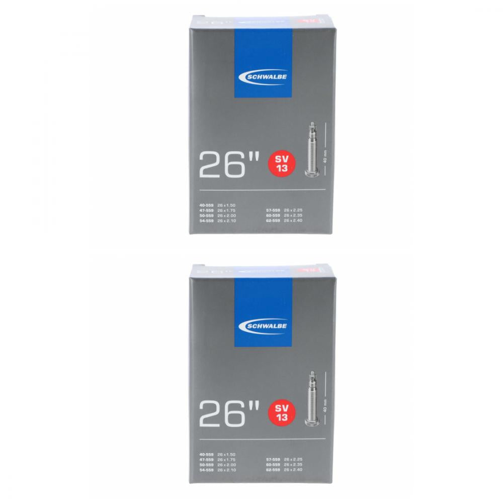 2 x Schwalbe Schlauch SV13 40/62-559 - 26 Zoll 26x1.50-2.40 Zoll SV 40mm 26 Zoll Sclaverand