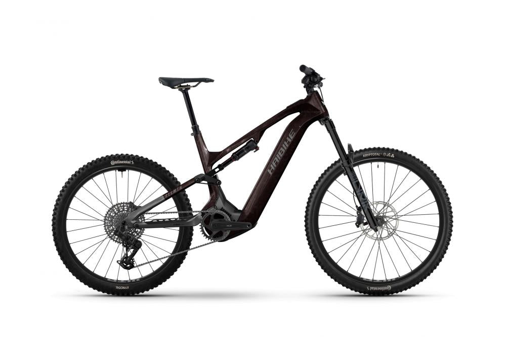 Haibike ALLMTN CF 9 Carbon E-MTB schwarz/platin, vollgefedert, 800Wh Akku, SRAM Eagle AXS.