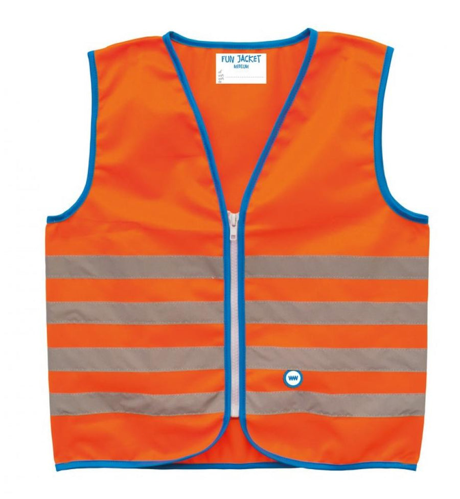 Wowow Sicherheitsweste Fun Jacket für Kinder orange mit Refl Streifen L