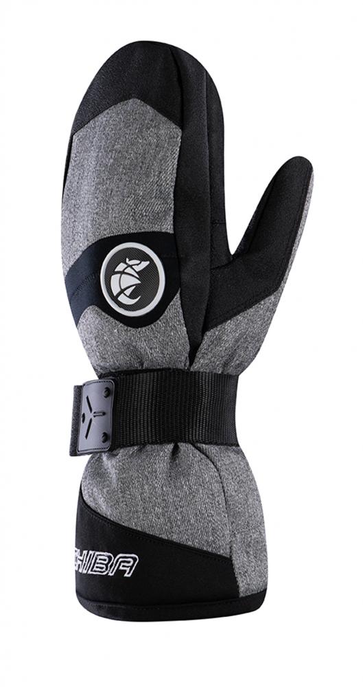CHIBA Board Mitten - wasserdichte Primaloft Snowboard-/Bike-Handschuhe, Größe 9, Hlgrau/weiß