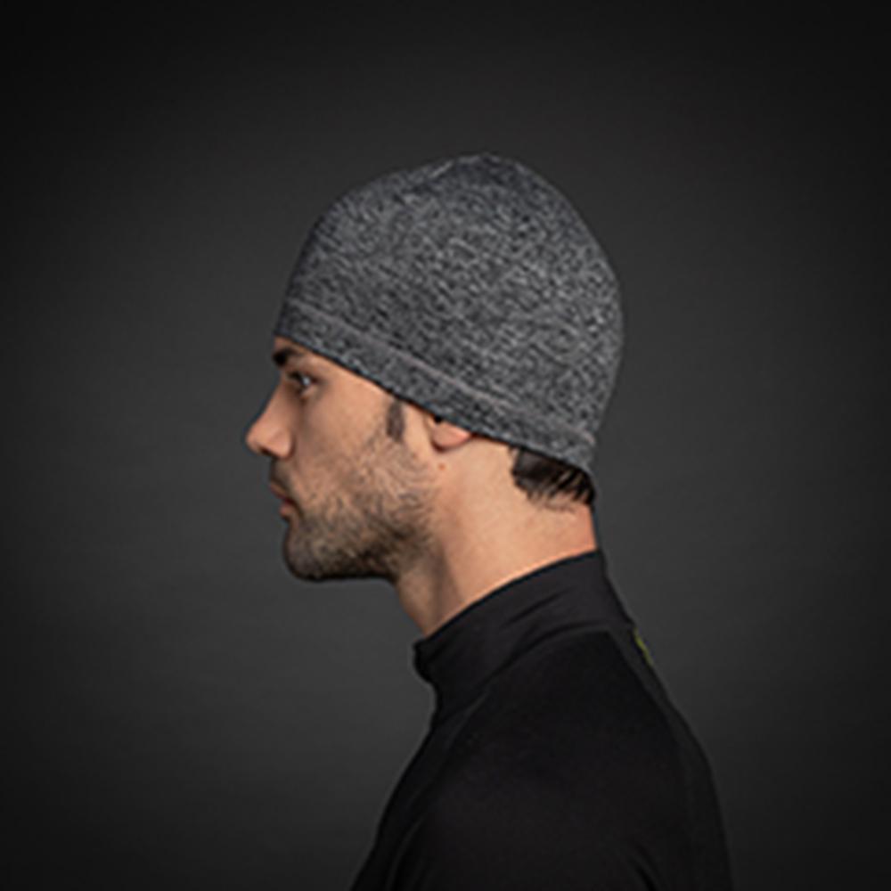 CHIBA Mütze Pro Man - Thermostretch, reflektierend, S/M, hellgrau