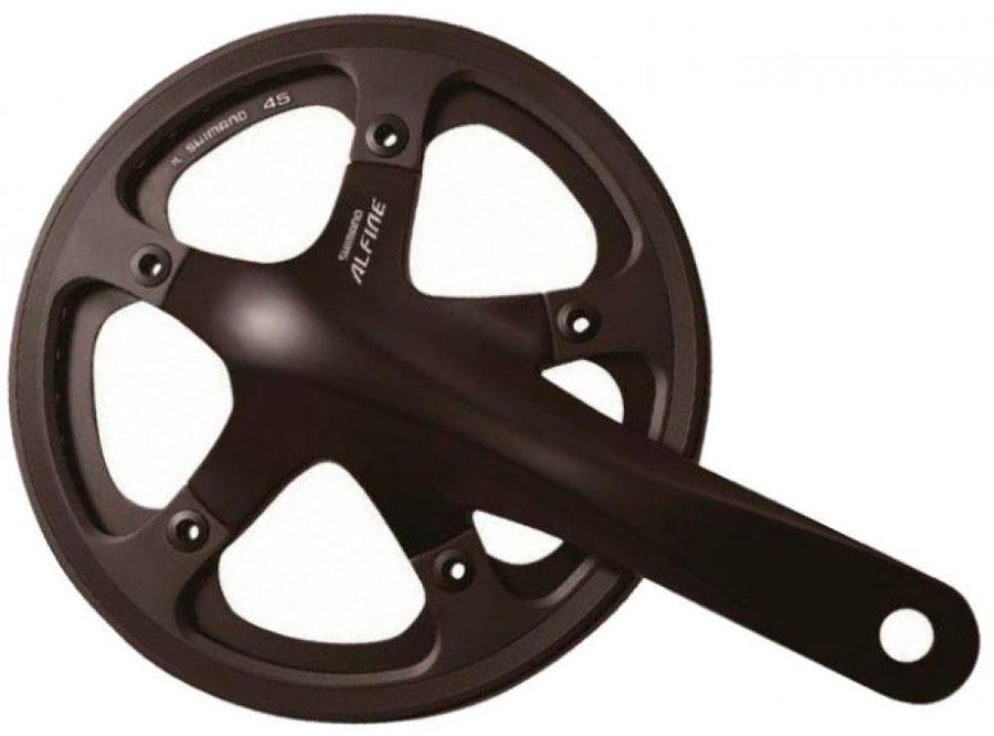 SHIMANO Kurbelgarnitur ALFINE FC-S501 - 45 Zähne, schwarz