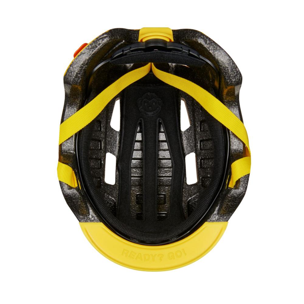 Affenzahn Kinder-Fahrradhelm Tiger Gelb Größe S (4853 cm) mit Magnetverschluss, LED-Rücklicht, waschbarem Innenpolster und Insektenschutz, EN 1078 zertifiziert