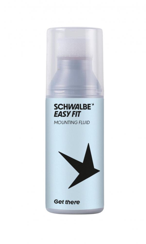 Schwalbe Easy Fit Montage-Flüssigkeit 50 ml - Spezielle Reifenmontage-Flüssigkeit in praktischer Schwammdose für einfache Anwendung, verflüchtigt sich nach ca. 10 Minuten vollständig