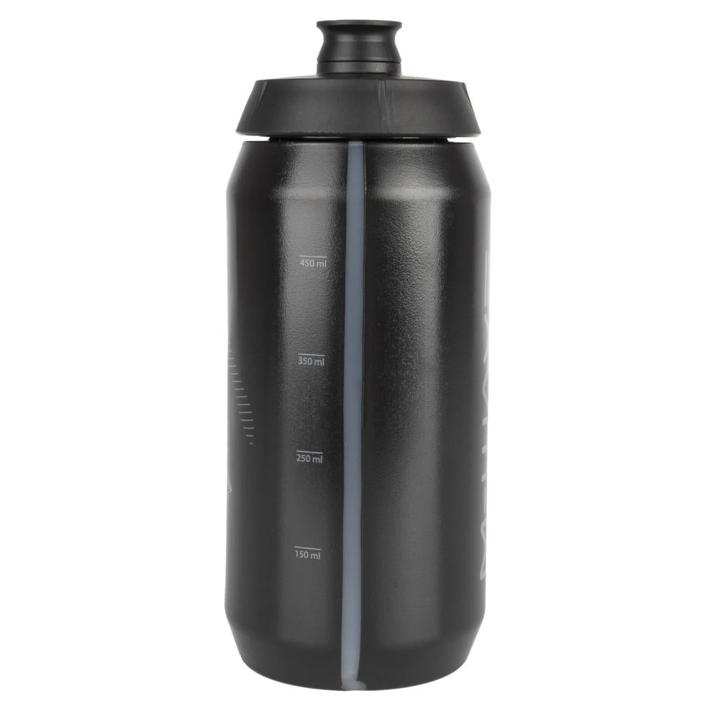 M-Wave 550 ml Bidon mit Indicator - Fahrrad Trinkflasche aus Kunststoff mit Flüssigkeitsskala, große Flow-Beißkappe und Bike-Zubehör