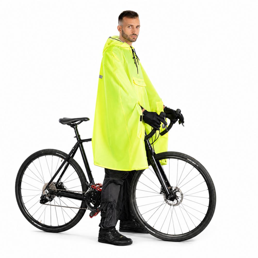 CHIBA Regenponcho - neongelb, XL/XXL, wasserdicht & winddicht