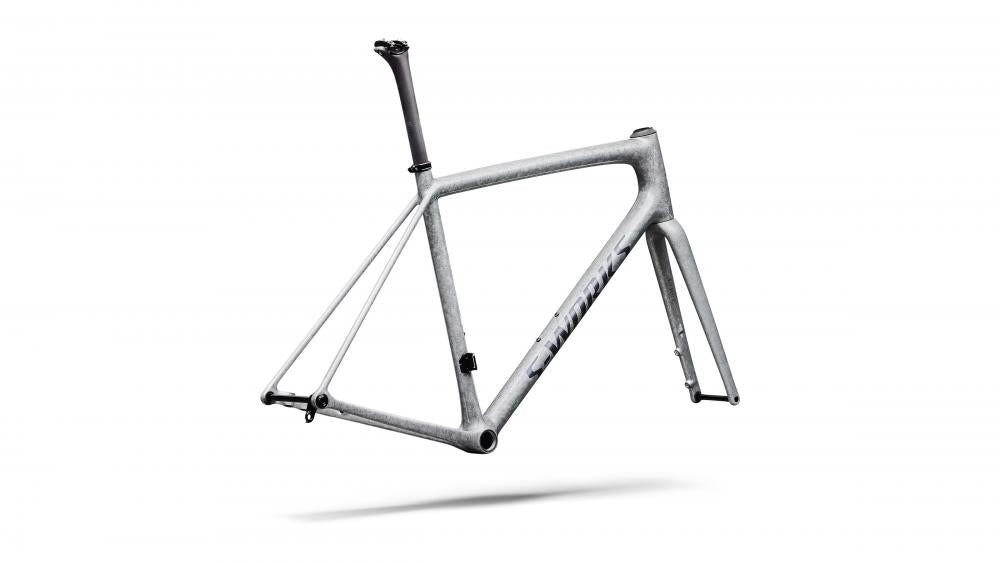 Specialized Aethos Rahmenset Shadow Silver/Silver Dust/Black Pearl 52cm - Leichter Rennrad-Rahmen - Rahmenkit
