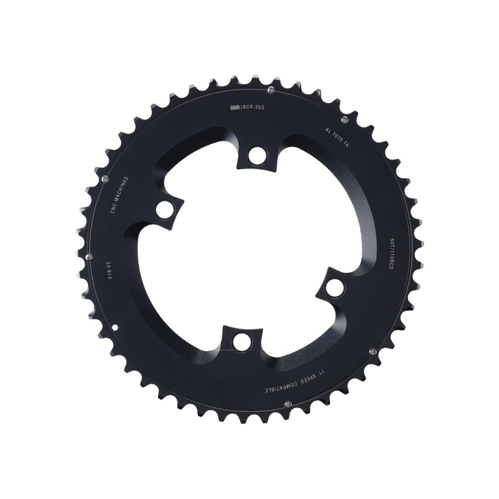 BBB Cycling BBB Kettenblatt Eleven Gear 50T/110mm 50T/110mm anthrazit - präziser Antrieb für Rennräder