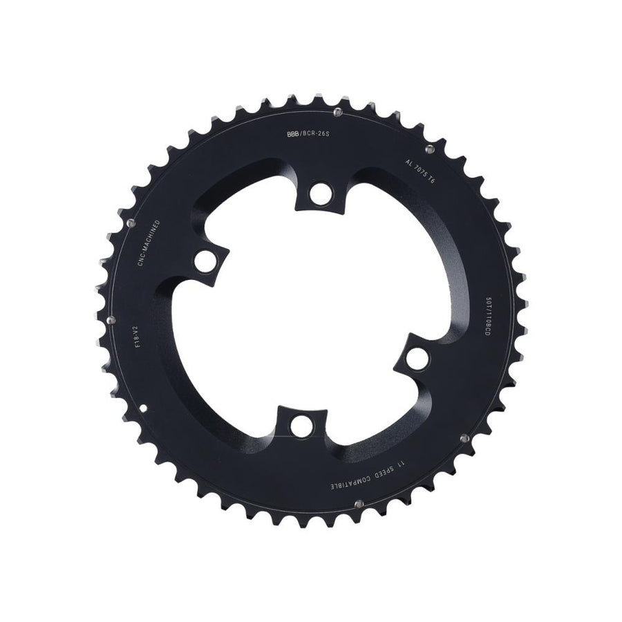 BBB Cycling BBB Kettenblatt Eleven Gear 50T/110mm 50T/110mm anthrazit - präziser Antrieb für Rennräder