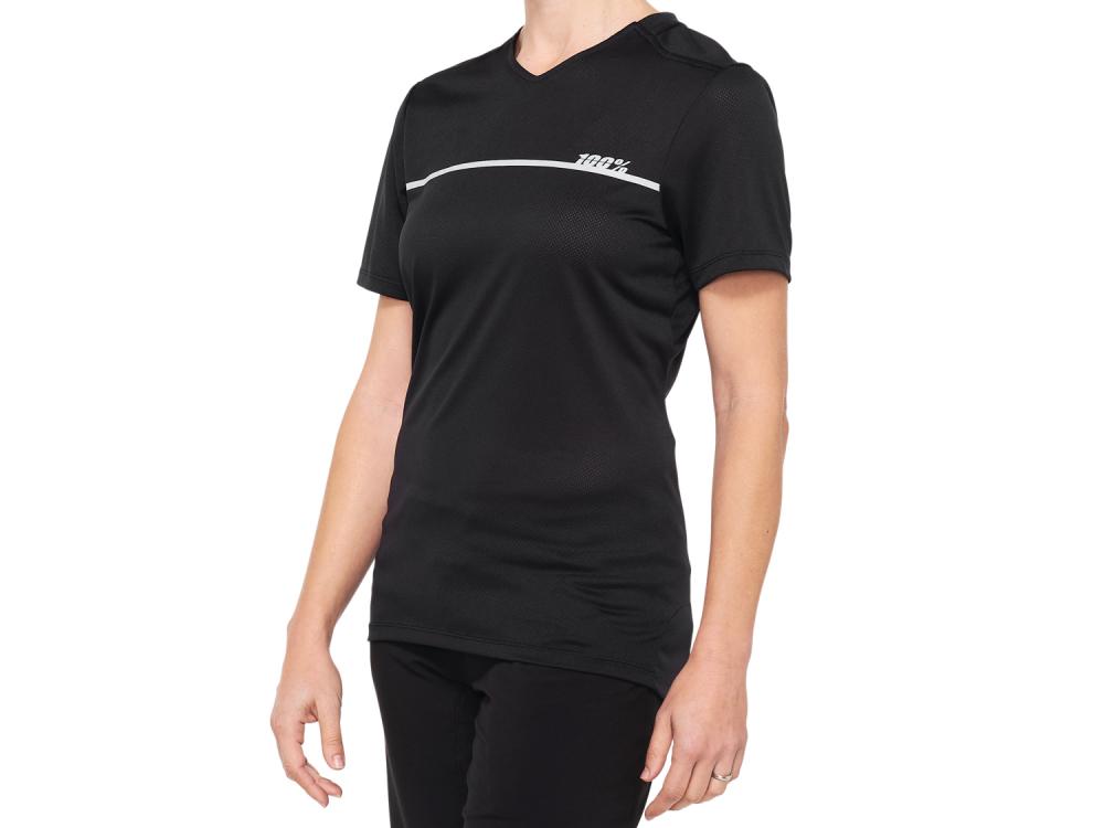 100% Ridecamp Womens Short Sleeve Jersey M black/grey - atmungsaktives MTB-Trikot